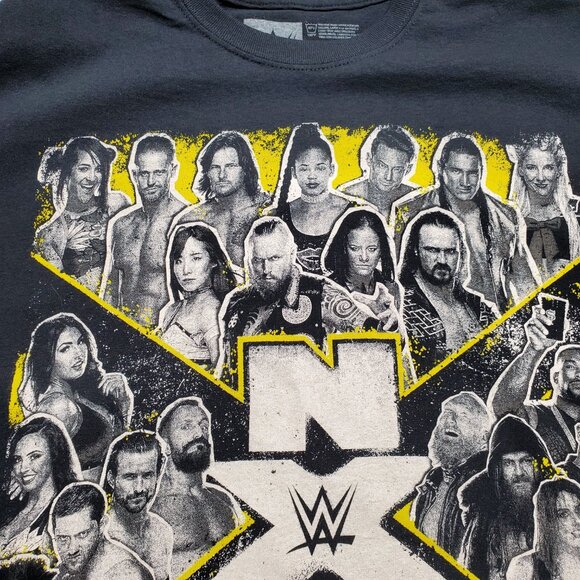 WWE #WE ARE NXT Wrestling Graphic T-shirt Double Sided Hit Black Tee Adult Sz M - Picture 4 of 12